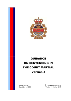 Guidance on sentencing in the court martial - version 4