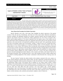 Aspects of Esthetic-Artistic Values in Popular Gjirokastrian Costumes