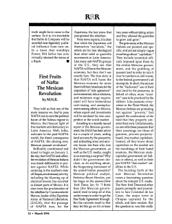 First Fruits of Nafta: The Mexican Revolution