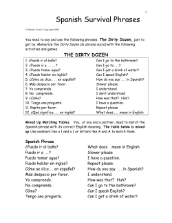 Spanish Survival Phrases