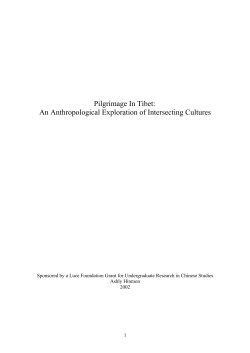 Pilgrimage In Tibet: An Anthropological Exploration of Intersecting
