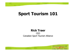 Sport Tourism 101 SEC 2016