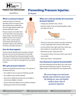 Preventing Pressure Injuries: at Home