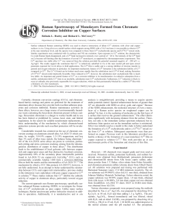 Raman Spectroscopy of Monolayers Formed from Chromate
