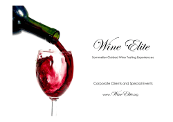Catalogue of Wine Elite Special Event Programs