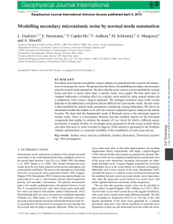 Geophysical Journal International - Institut de Physique du Globe de