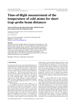 Time-of-flight measurement of the temperature of cold atoms for