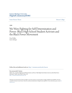 Black High School Student Activism and the Black Power Movement
