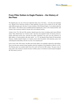 From Pillar Dollars to Eagle Piasters – the History of the Peso