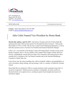 Julie Callis Named Vice President by Home Bank Opens a New