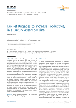 Bucket Brigades to Increase Productivity in a Luxury Assembly Line