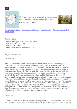 SF Franche-Comt&eacute; - Sustainable management of deciduous non