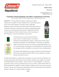 Expanded Coleman Repellents Line Offers Comprehensive Protection