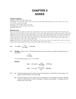 CHAPTER 5 GASES