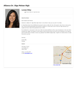 SARC Report for Alliance Dr. Olga Mohan High