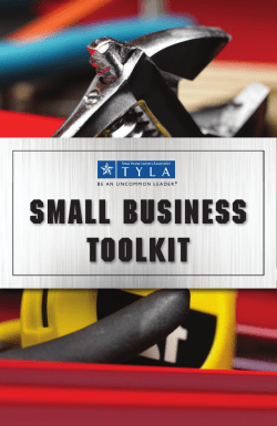 Small Business ToolKit - Texas Tech University Departments
