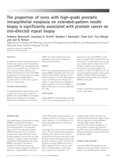 The proportion of cores with high-grade prostatic intraepithelial