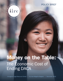 Money on the Table: The Economic Cost of Ending DACA