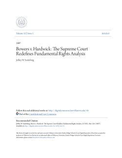 The Supreme Court Redefines Fundamental Rights Analysis