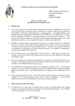 SGSSI Krill Licensing Information For Applicants