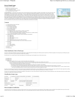 List of cloud types - Pole Shift Survival Information