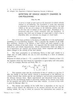 detection of vehicle velocity changes in car