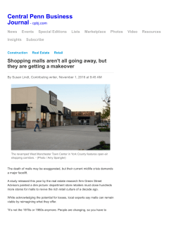 Shopping malls aren`t all going away, but they are getting a makeover