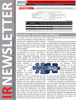 SmartEvals: Electronic and Efficient