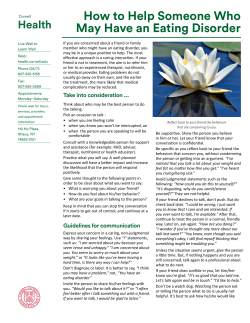 How to Help Someone Who May Have an Eating