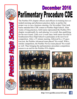 The Peebles FFA chapter officers and officers-in