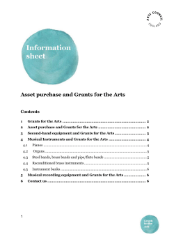 Asset purchase and Grants for the Arts