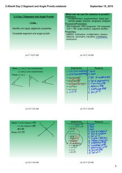 2.4GeoH Day 2 Segment and Angle Proofs.notebook