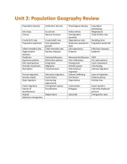 Population Density Arithmetic Density Physiological density