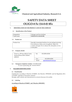 SAFETY DATA SHEET OLIGO-8 Fe (14-0
