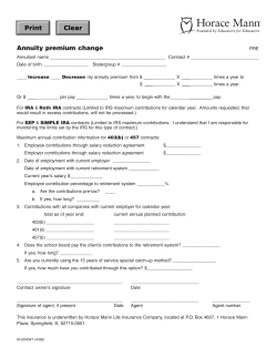Annuity premium change