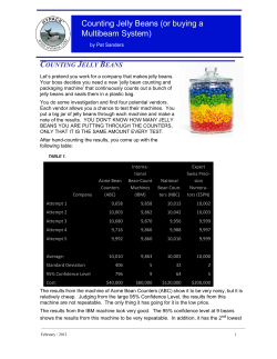 Counting Jelly Beans (or buying a Multibeam System)