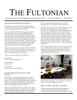 the fultonian - Boston College Home Page
