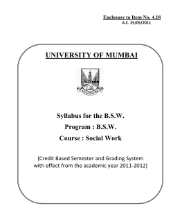 Social Work - University of Mumbai