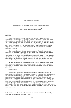 CHAPTER NINETEEN MEASUREMENT OF SURFACE WAVES