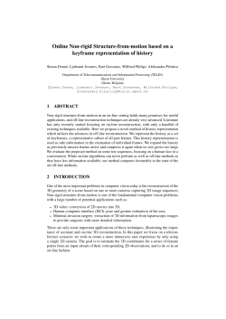 Online Non-rigid Structure-from-motion based on a keyframe