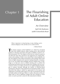 Chapter 1 - The Flourishing of Adult Online Education
