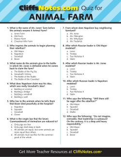 animal farm - Cliffs Notes