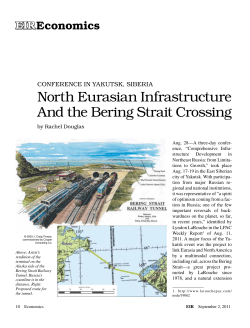 north eurasian infrastructure and the bering strait