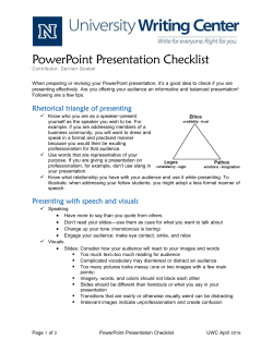 PowerPoint Presentation Checklist