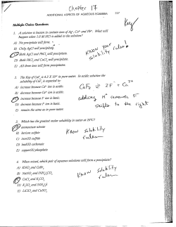 1. A solution is known to contain ions ofAg*, Cu2+