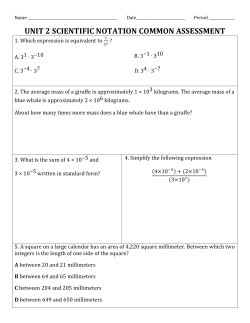unit 2 scientific notation common assessment