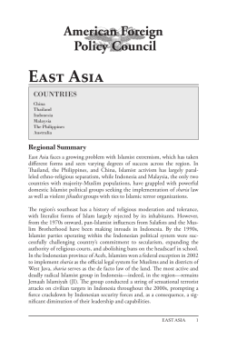 East Asia - World Almanac of Islamism