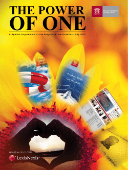 The Power of one - Law Society of Singapore