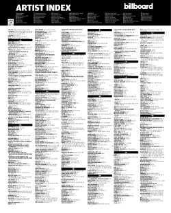 artist index