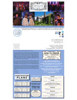 how to order - Spring Lake Community House